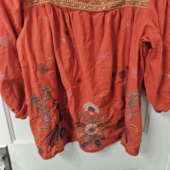Johnny Was Lucy Artisan Embroidered Blouse Size XXL - Picture 3 of 5